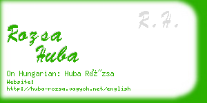 rozsa huba business card